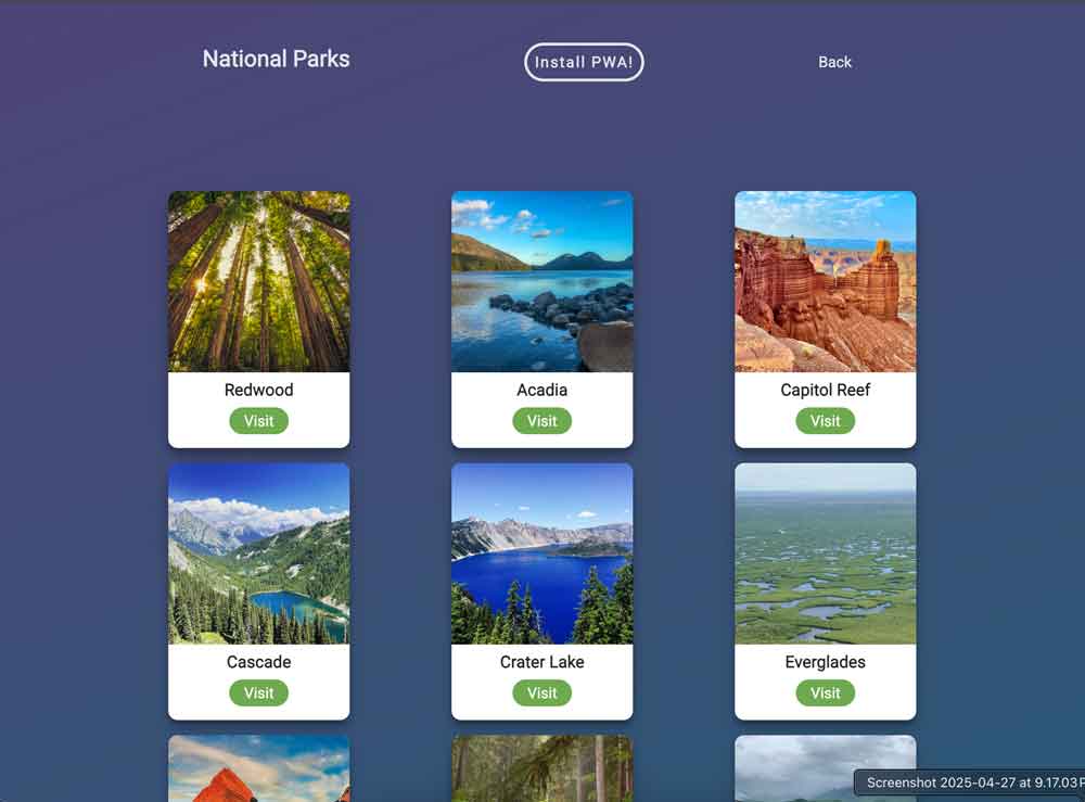 PWA from a class project